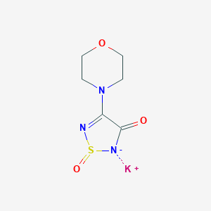 molecular formula C6H8KN3O3S B031816 4-(4-Morpholinyl)-1,2,5-Thiadiazol-3(2H)-one 1-Oxide Potassium Salt CAS No. 79844-78-3