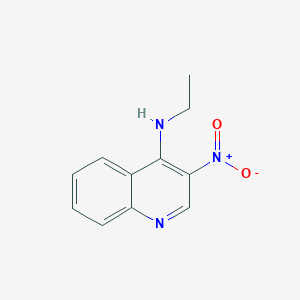 molecular formula C11H11N3O2 B3181658 N-ethyl-3-nitroquinolin-4-amine CAS No. 99009-89-9