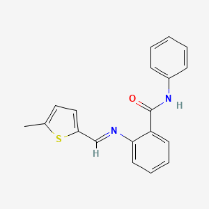 2-[(5-methylthiophen-2-yl)methylideneamino]-N-phenylbenzamide