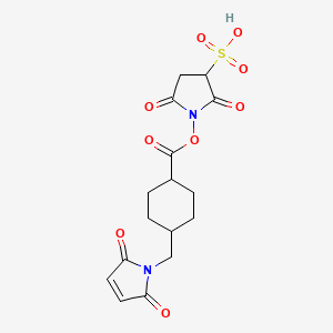 molecular formula C16H18N2O9S B3181807 trans-Sulfo-SMCC 