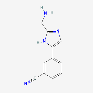 3-(2-(Aminomethyl)-1H-imidazol-5-yl)benzonitrile