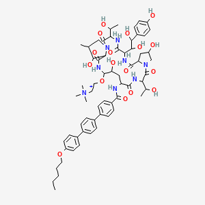 molecular formula C63H85N8O17+ B3181853 Rezafungin CAS No. 1396640-59-7