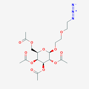 molecular formula C18H27N3O11 B3181911 beta-D-tetraacetylgalactopyranoside-PEG1-N3 CAS No. 153252-36-9