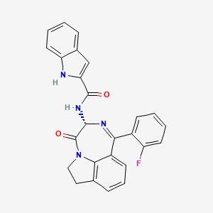 molecular formula C26H19FN4O2 B3181960 (rac)-CHEMBL333994 CAS No. 167820-10-2