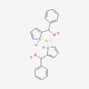 molecular formula C24H22FeO2 B3181998 Cyclopenta-1,3-dien-1-yl(phenyl)methanol;iron(2+) CAS No. 174689-60-2
