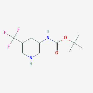 molecular formula C11H19F3N2O2 B3182054 tert-butyl N-[5-(trifluoromethyl)piperidin-3-yl]carbamate CAS No. 1932795-01-1