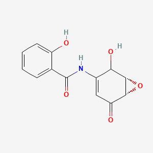 molecular formula C13H11NO5 B3182211 (-)-DHMEQ CAS No. 287194-38-1