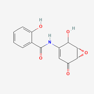 Cis(+/-)-2-hydroxy-N-(2-hydroxy-5-oxo-7-oxabicyclo[4.1.0]hept-3-en-3-yl)benzamide