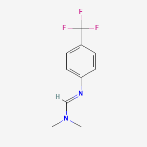 molecular formula C10H11F3N2 B3182220 N,N-dimethyl-N'-[4-(trifluoromethyl)phenyl]methanimidamide CAS No. 29366-21-0