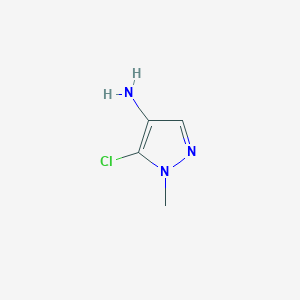molecular formula C4H6ClN3 B3182292 5-chloro-1-methyl-1H-pyrazol-4-amine CAS No. 406189-04-6