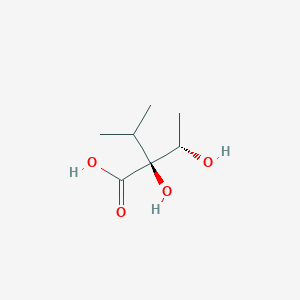molecular formula C7H14O4 B031823 Butanoic acid, 2,3-dihydroxy-2-(1-methylethyl)-, (S-(R*,R*))- CAS No. 17132-48-8
