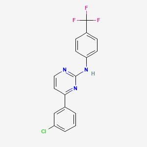 4-(3-chlorophenyl)-N-[4-(trifluoromethyl)phenyl]pyrimidin-2-amine