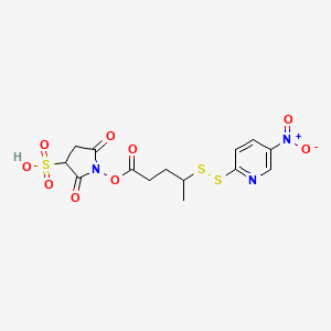 molecular formula C14H15N3O9S3 B3182424 NO2-SPP-sulfo CAS No. 663598-66-1