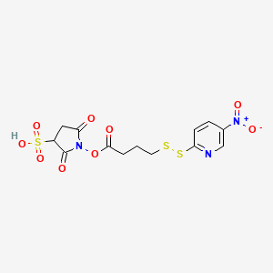 molecular formula C13H13N3O9S3 B3182425 NO2-SPDB-sulfo CAS No. 663598-89-8