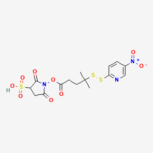 molecular formula C15H17N3O9S3 B3182431 NO2-SPDMV-sulfo CAS No. 663599-00-6