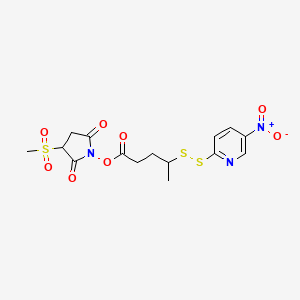 molecular formula C15H17N3O8S3 B3182540 NO2-SPP-sulfo-Me CAS No. 890409-87-7