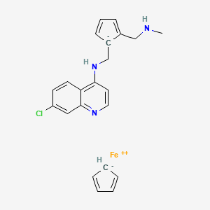 molecular formula C22H22ClFeN3 B3182555 Desmethyl ferroquine CAS No. 903546-18-9