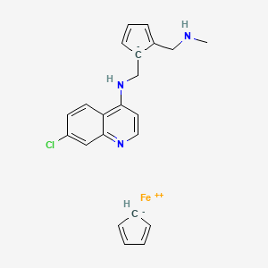 molecular formula C22H22ClFeN3 B3182555 Unii-SK3X1P41RY CAS No. 903546-18-9