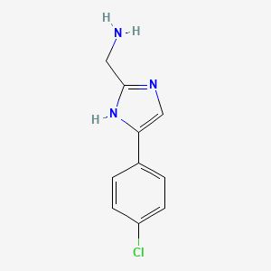 molecular formula C10H10ClN3 B3182592 (4-(4-Chlorophenyl)-1H-imidazol-2-YL)methanamine CAS No. 944903-47-3