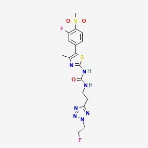 molecular formula C17H19F2N7O3S2 B3182608 Nvp-qav-572 