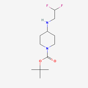 molecular formula C12H22F2N2O2 B3182653 4-(2,2-Difluoro-ethylamino)-piperidine-1-carboxylic acid tert-butyl ester CAS No. 1010422-66-8