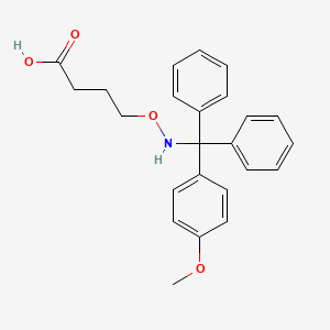 molecular formula C24H25NO4 B3182688 4-{N-[(4-Methoxy-phenyl)-diphenyl-methyl]aminooxy}-butyric acid CAS No. 1146081-96-0