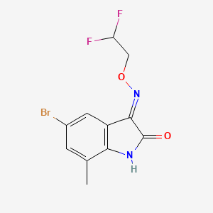 B3182724 5-Bromo-7-methyl-1H-indole-2,3-dione 3-[O-(2,2-difluoroethyl)-oxime] CAS No. 1193386-65-0