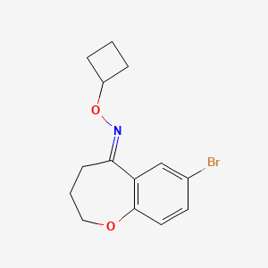 molecular formula C14H16BrNO2 B3182729 7-Bromo-3,4-dihydro-2H-benzo[b]oxepin-5-one O-cyclobutyl-oxime CAS No. 1202859-55-9