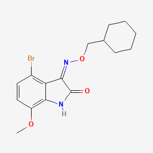 4-Bromo-3-(cyclohexylmethoxyimino)-7-methoxyindolin-2-one