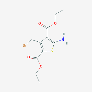 molecular formula C11H14BrNO4S B3182763 Diethyl 5-amino-3-(bromomethyl)thiophene-2,4-dicarboxylate CAS No. 132651-46-8