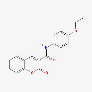 molecular formula C18H15NO4 B3182985 N-(4-ethoxyphenyl)-2-oxo-2H-chromene-3-carboxamide CAS No. 4527-55-3