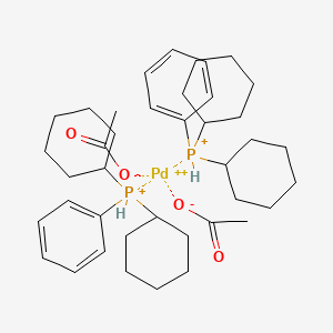 Bis(acetato-|EO)bis(dicyclohexylphenylphosphine)palladium