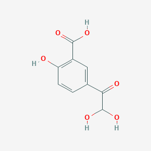 molecular formula C9H8O6 B3183040 5-(2,2-Dihydroxyacetyl)-2-hydroxybenzoic acid CAS No. 54440-92-5