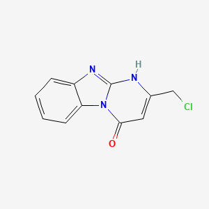 molecular formula C11H8ClN3O B3183082 2-(chloromethyl)-1H-pyrimido[1,2-a]benzimidazol-4-one CAS No. 62773-10-8
