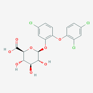 molecular formula C18H15Cl3O8 B3183092 Triclosan glucuronide CAS No. 63156-12-7