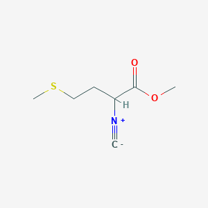 molecular formula C7H11NO2S B3183099 Methyl 2-isocyano-4-methylsulfanylbutanoate CAS No. 63472-90-2