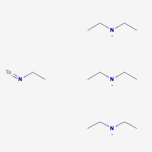 molecular formula C14H35N4Ta-3 B3183132 Diethylazanide;ethyliminotantalum CAS No. 67313-80-8