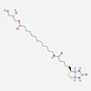 2,3-Dihydroxypropyl 12-({5-[(3aS,4S,6aR)-2-oxohexahydro-1H-thieno[3,4-d]imidazol-4-yl]pentanoyl}amino)dodecanoate