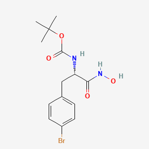B3183267 (S)-tert-Butyl 1-(hydroxyamino)-3-(4-bromophenyl)-1-oxopropan-2-ylcarbamate CAS No. 864876-00-6