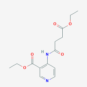 molecular formula C14H18N2O5 B3183646 Ethyl 4-(4-ethoxy-4-oxobutanamido)nicotinate CAS No. 1019995-16-4