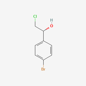 molecular formula C8H8BrClO B3183737 (1R)-1-(4-bromophenyl)-2-chloroethan-1-ol CAS No. 1029431-48-8