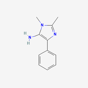 molecular formula C11H13N3 B3183859 1,2-dimethyl-4-phenyl-1H-imidazol-5-amine CAS No. 1040040-76-3