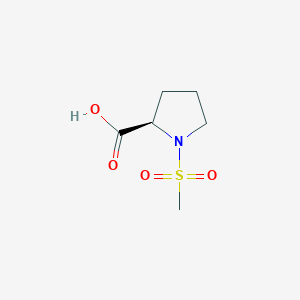 molecular formula C6H11NO4S B3183882 1-(methylsulfonyl)-D-proline CAS No. 1046136-35-9