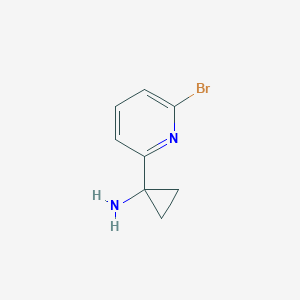 molecular formula C8H9BrN2 B3183973 1-(6-Bromopyridin-2-YL)cyclopropan-1-amine CAS No. 1060811-33-7