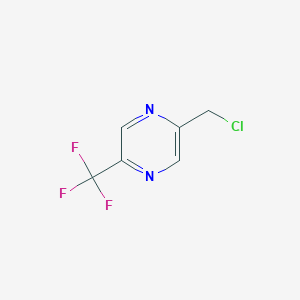molecular formula C6H4ClF3N2 B3183975 2-(Chloromethyl)-5-(trifluoromethyl)pyrazine CAS No. 1060812-69-2