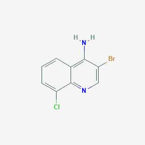 molecular formula C9H6BrClN2 B3184020 3-Bromo-8-chloroquinolin-4-amine CAS No. 1065088-37-0