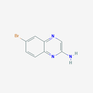 molecular formula C8H6BrN3 B3184191 6-Bromoquinoxalin-2-amine CAS No. 1071605-38-3