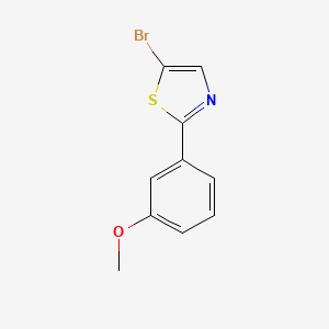 molecular formula C10H8BrNOS B3184229 5-Bromo-2-(3-methoxyphenyl)-thiazole CAS No. 1078734-00-5