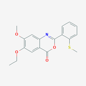 molecular formula C18H17NO4S B3184271 6-ethoxy-7-methoxy-2-[2-(methylsulfanyl)phenyl]-4H-3,1-benzoxazin-4-one CAS No. 1087624-28-9