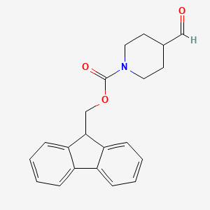 molecular formula C21H21NO3 B3184322 N-FMOC-piperidine-4-carbaldehyde CAS No. 1097779-02-6